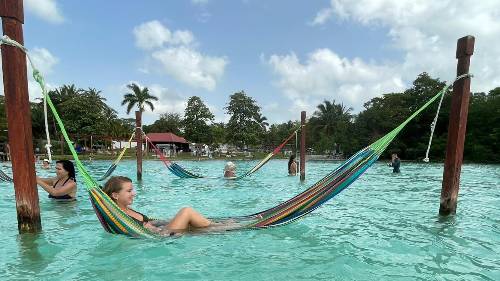 Rondreis Mexico, Laguna Bacalar, hangmat eva