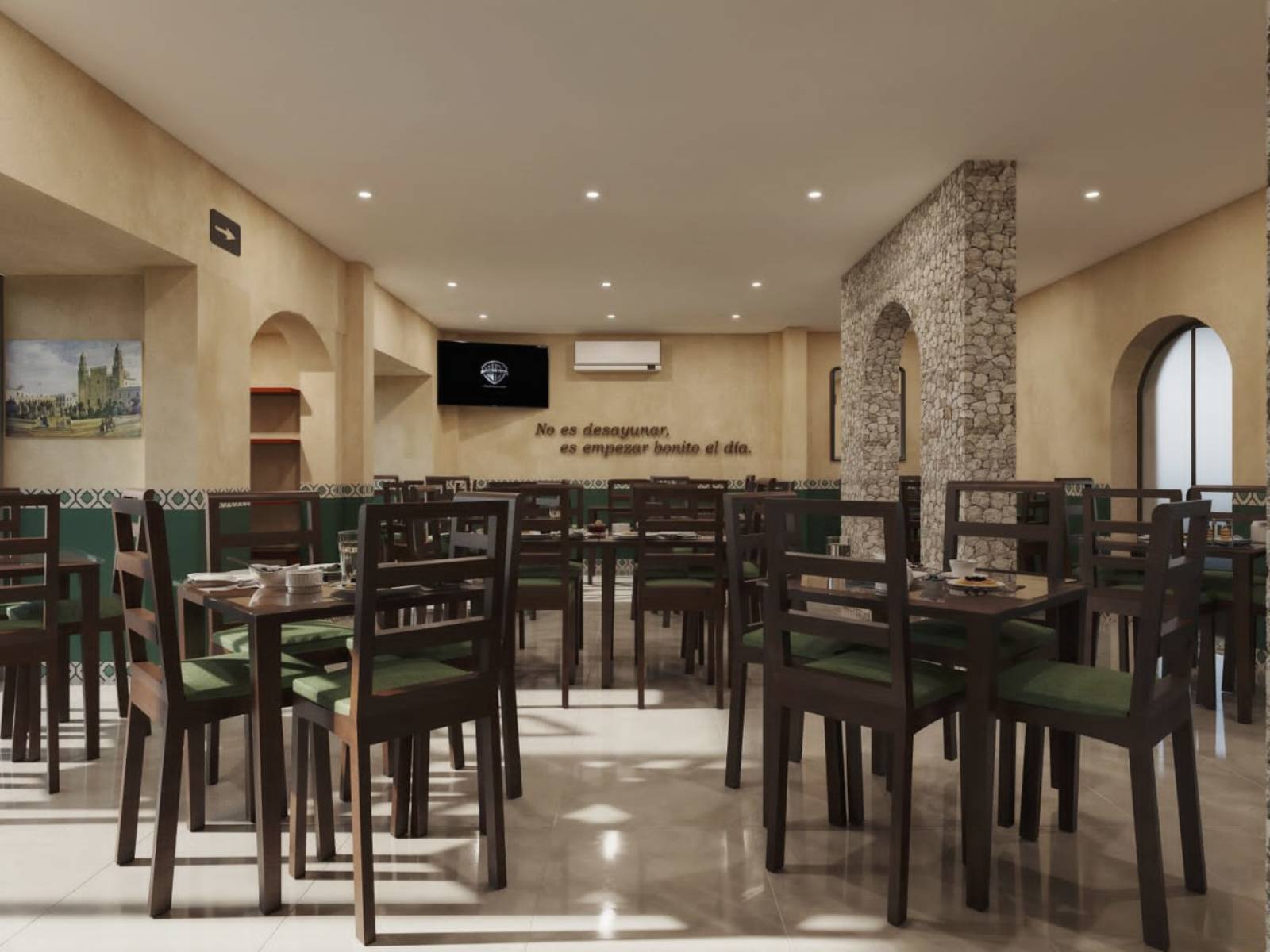 Rondreis Mexico, Mérida, Colonial de Mérida, restaurant