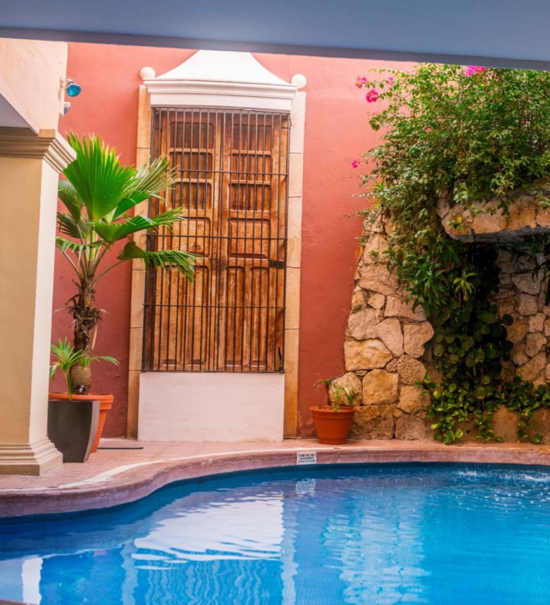 Rondreis Mexico, Mérida, Colonial de Mérida, zwembad