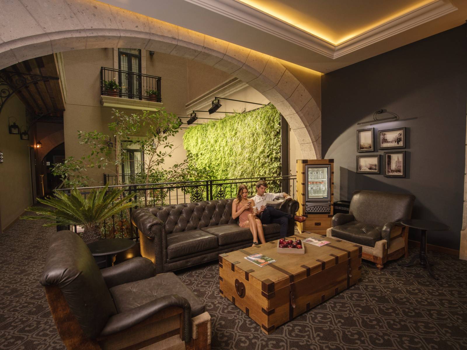 Rondreis Mexico, Mexico-Stad, Historico Central, lobby zithoek