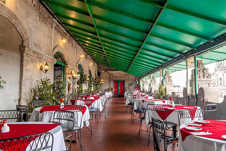 Rondreis Mexico, Mexico-Stad, Majestic Hotel, restaurant terras (2)