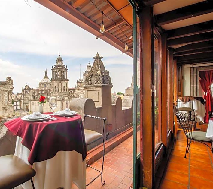 Rondreis Mexico, Mexico-Stad, Majestic Hotel, restaurant terras uitzicht stad