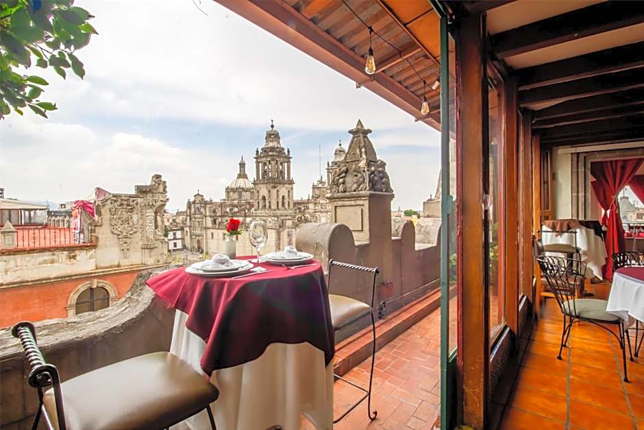 Rondreis Mexico, Mexico-Stad, Majestic Hotel, restaurant terras uitzicht stad