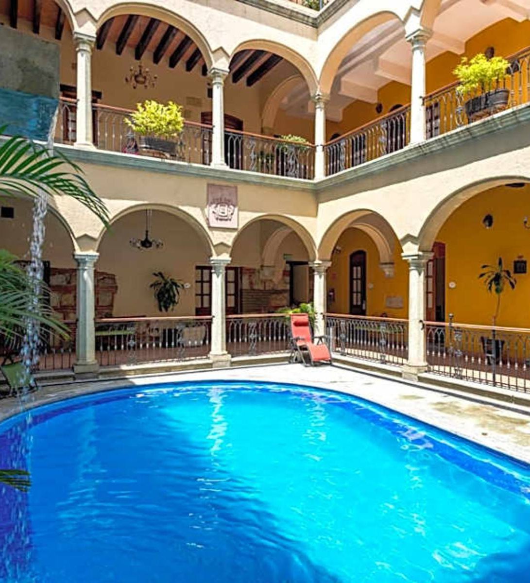 Rondreis Mexico, Oaxaca, CasAntica, zwembad