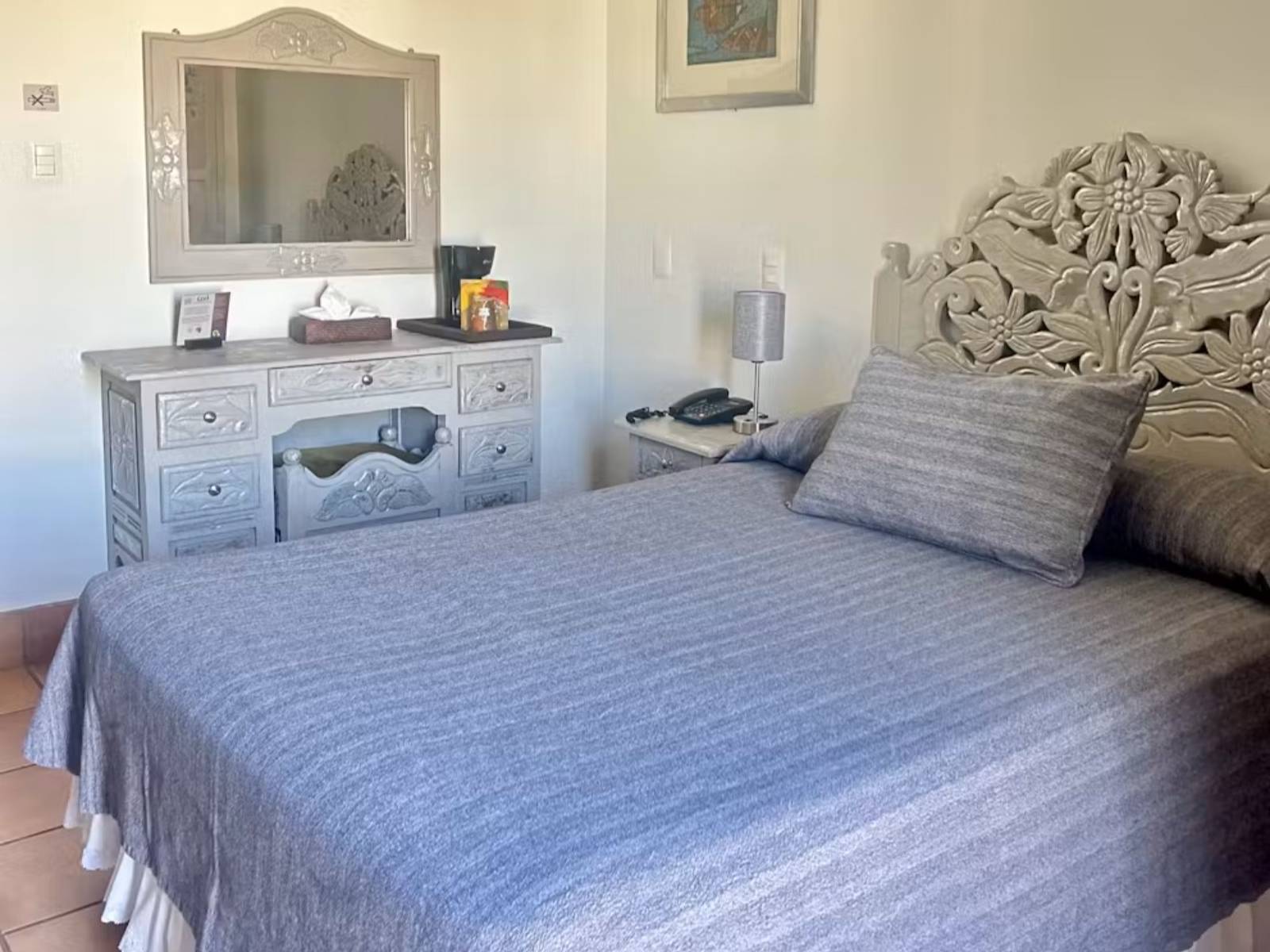 Rondreis Mexico, Oaxaca, Nu'ara Centro, kamer bed