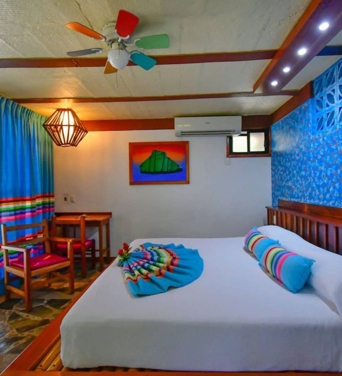 Rondreis Mexico, Palenque, Chan Kah, junior suite bed