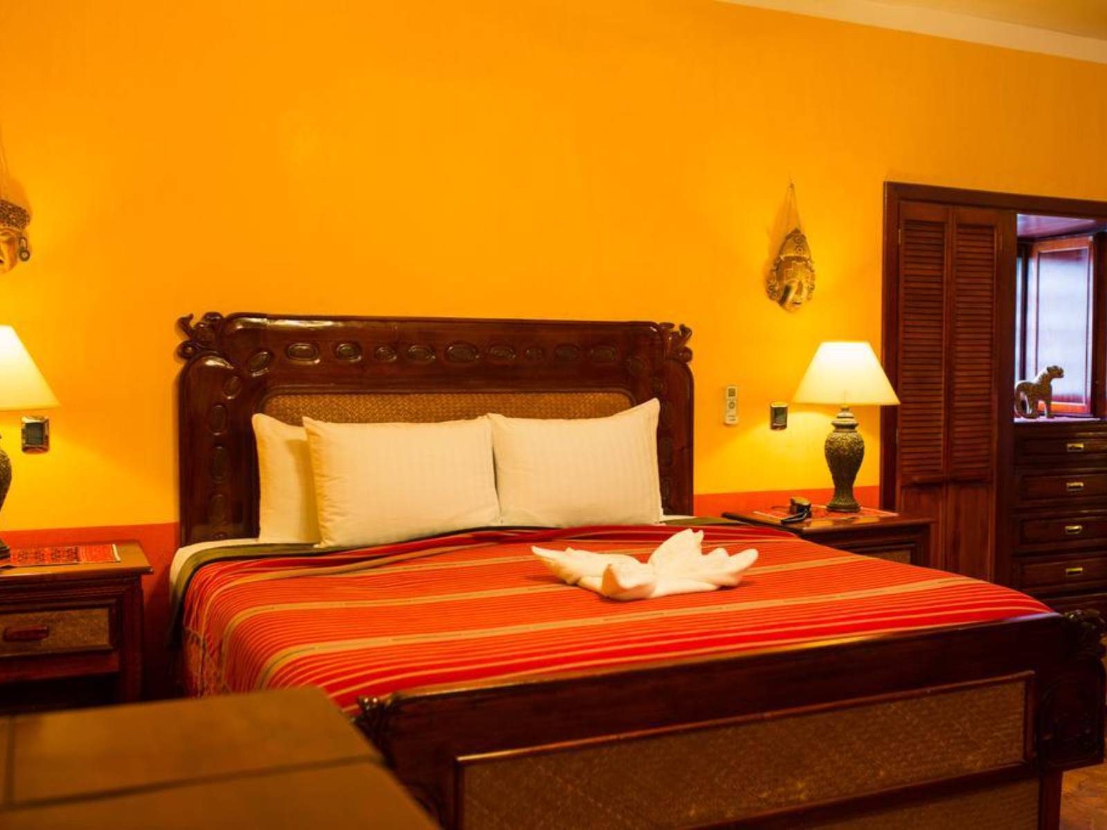 Rondreis Mexico, Palenque, Quinta Chanabnal, kamer bed