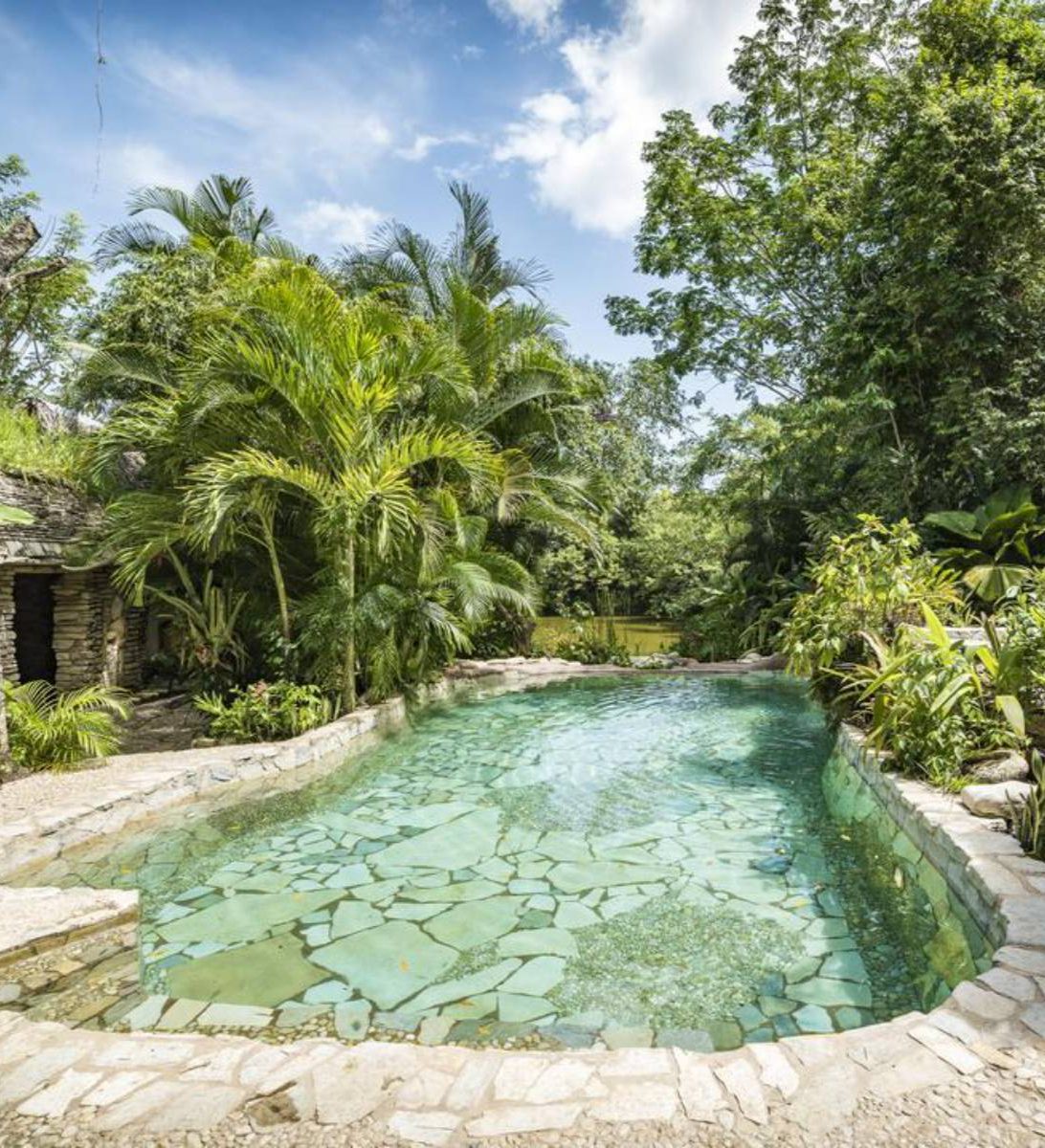 Rondreis Mexico, Palenque, Quinta Chanabnal, zwembad