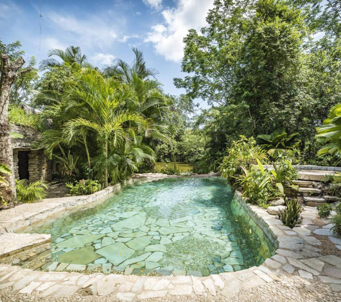 Rondreis Mexico, Palenque, Quinta Chanabnal, zwembad