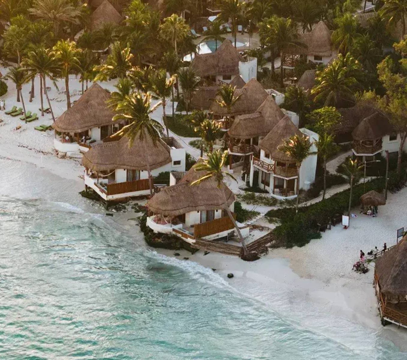 Rondreis Mexico, Playa del Carmen, Mahekal, luchtfoto