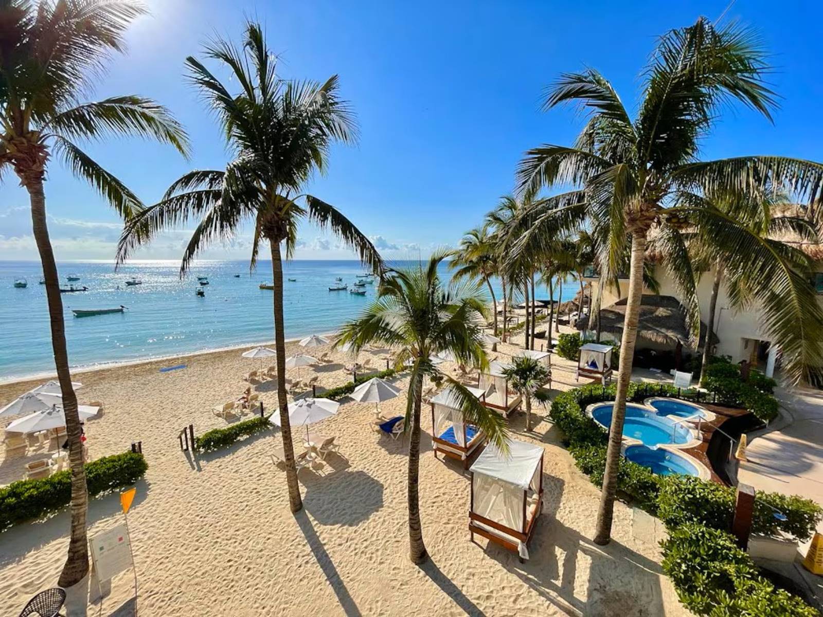 Rondreis Mexico, Playa del Carmen, Reef Coco Beach, strand luchtfoto