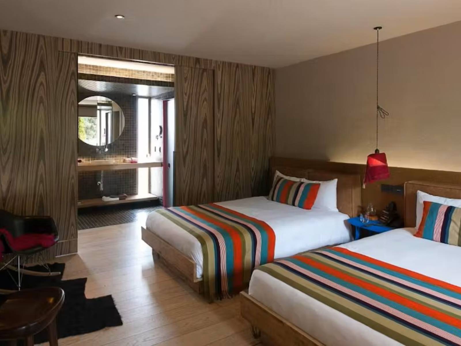 Rondreis Mexico, San Cristobal, Hotel Bo, kamer bedden