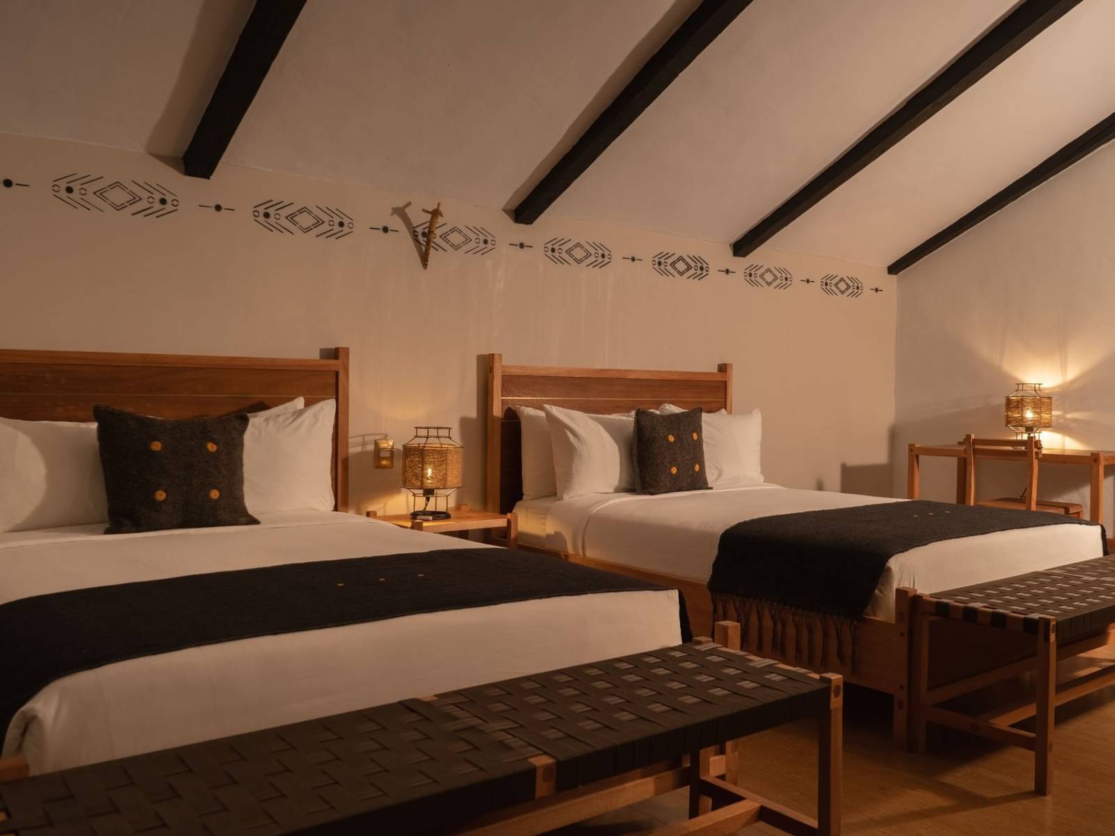 Rondreis Mexico, San Cristobal, Sombra del Agua, kamer bedden