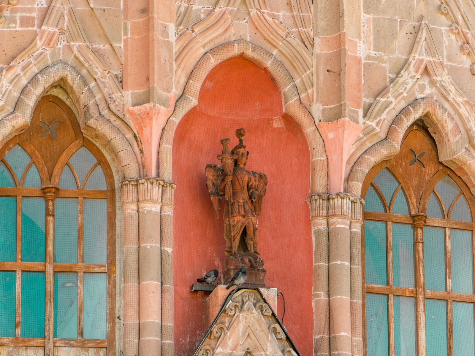 Rondreis Mexico, San Miguel de Allende, detail gebouw