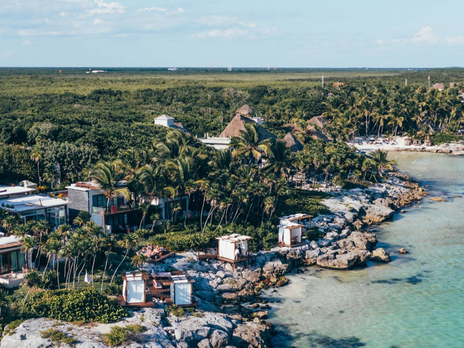 Rondreis Mexico, Tulum, Mi Amor, luchtfoto