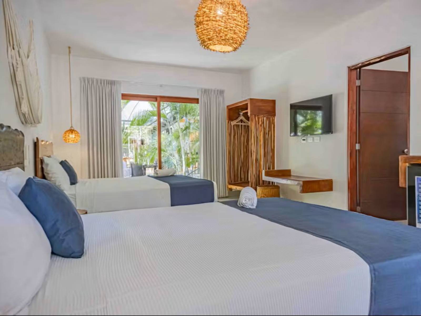 Rondreis Mexico, Tulum, Niik Tulum, kamer bedden
