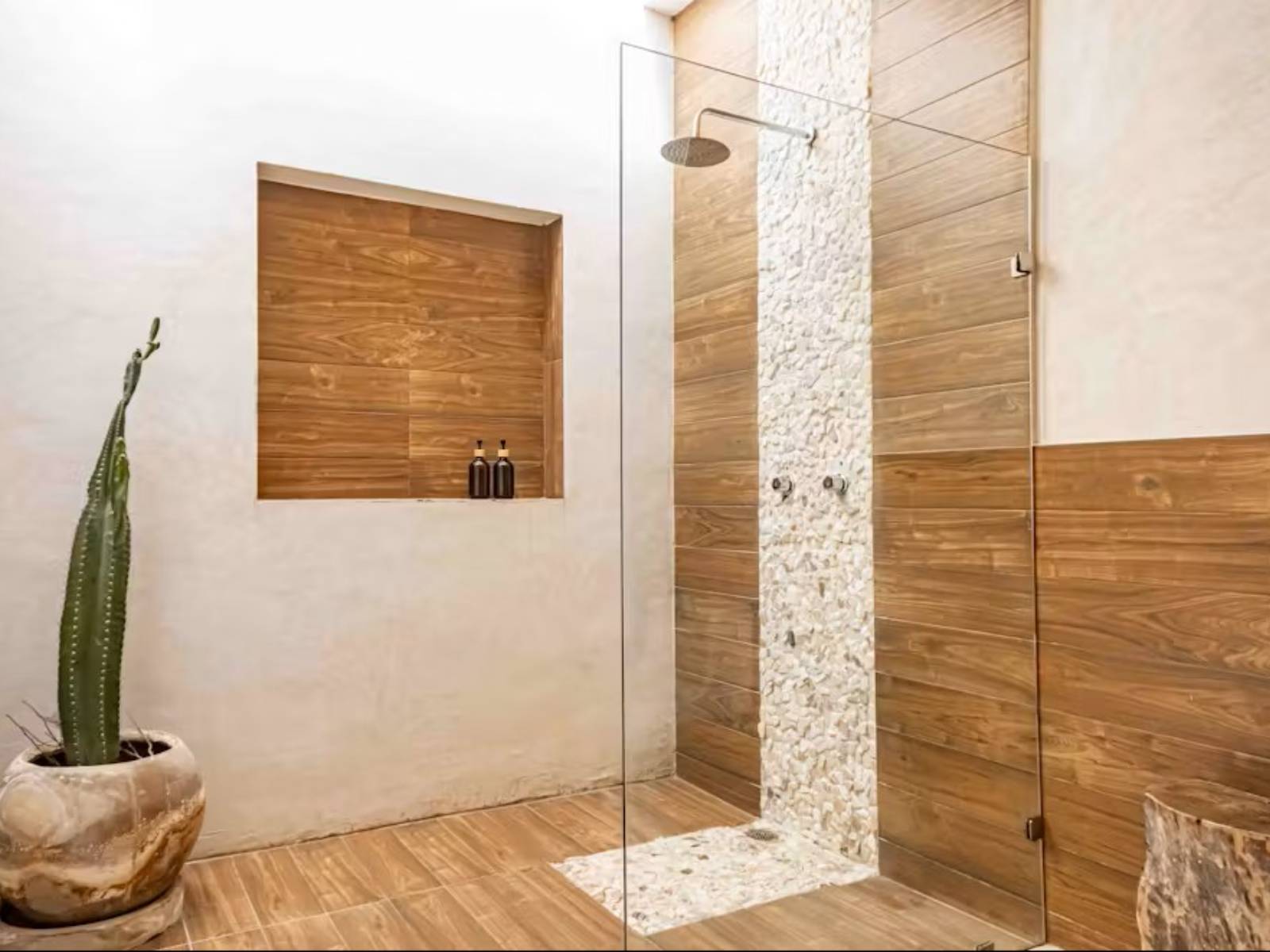 Rondreis Mexico, Tulum, Niik Tulum, kamer douche