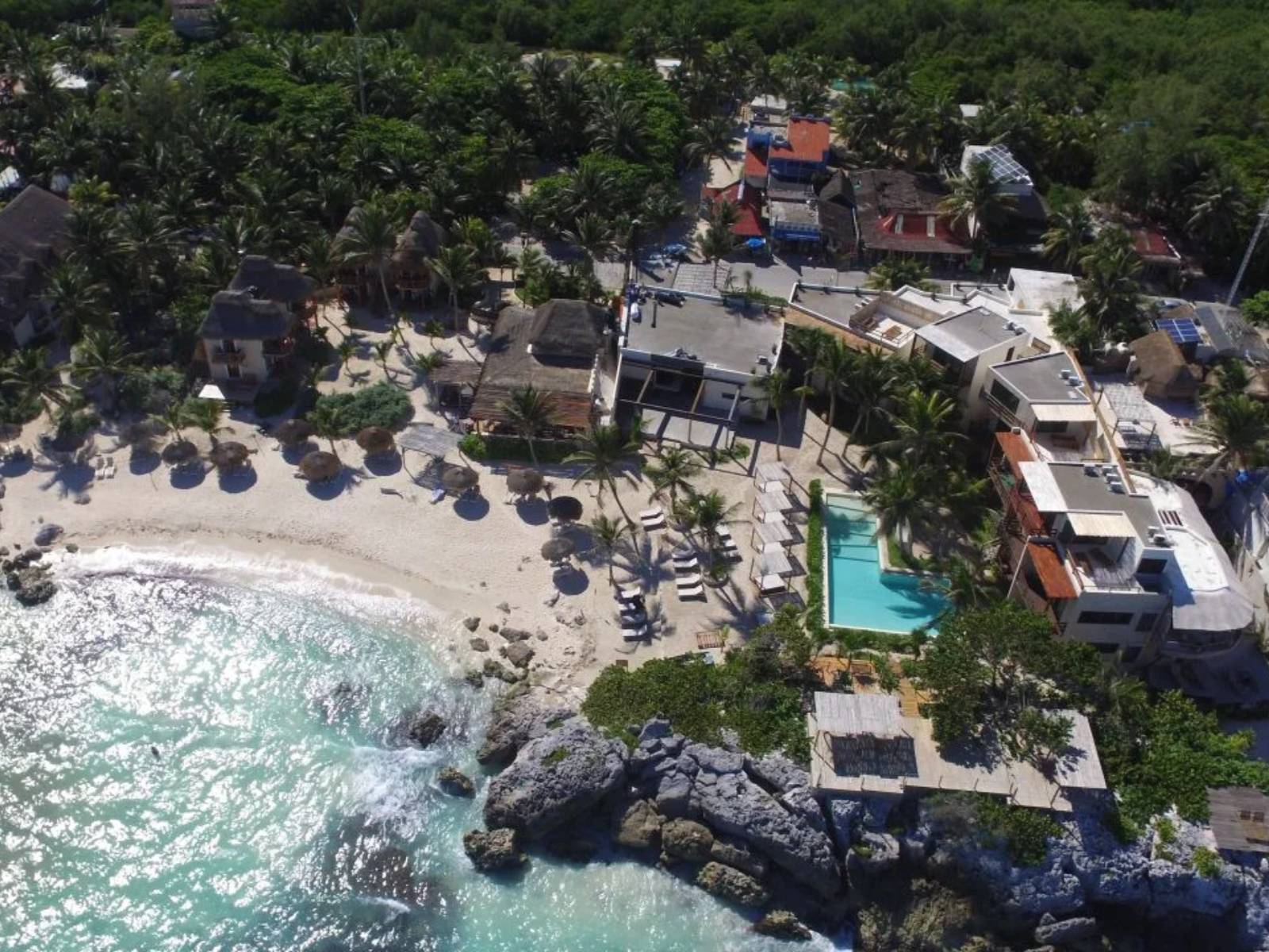 Rondreis Mexico, Tulum, Piedra Escondida, luchtfoto