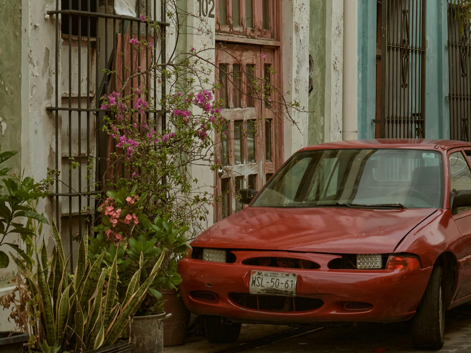 Rondreis Mexico, Villahermosa, rode auto