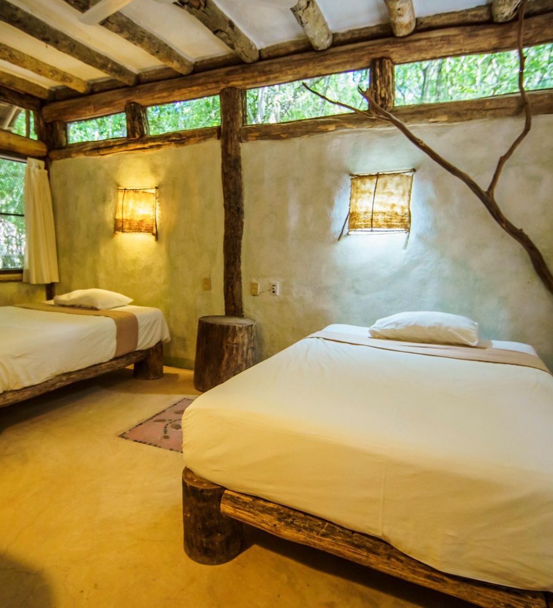 Rondreis-Mexico-Xpujil-Puerto-Calakmul-kamer-in-houten-cabana