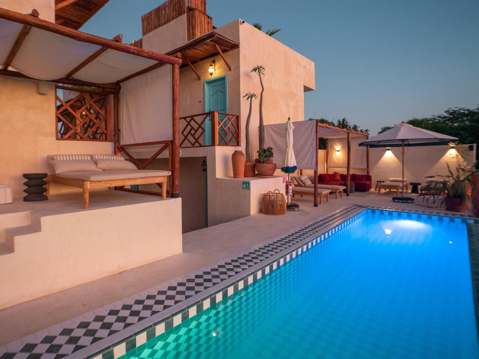 rondreis mexico - bacalar - bacalari hotel - zwembad