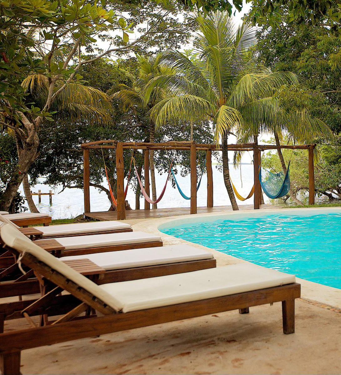 rondreis mexico - bacalar - rancho encantado hotel - zwembad