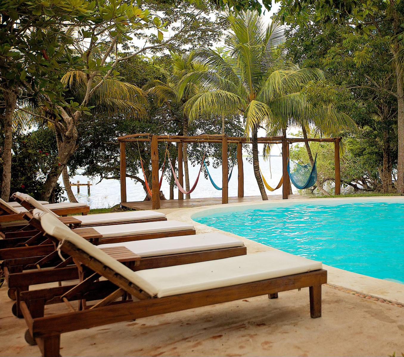 rondreis mexico - bacalar - rancho encantado hotel - zwembad