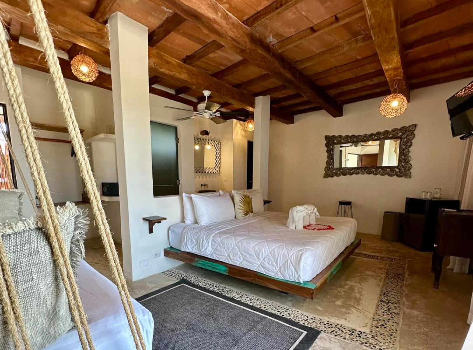 rondreis mexico - isla holbox - spirit holbox hotel - slaapkamer