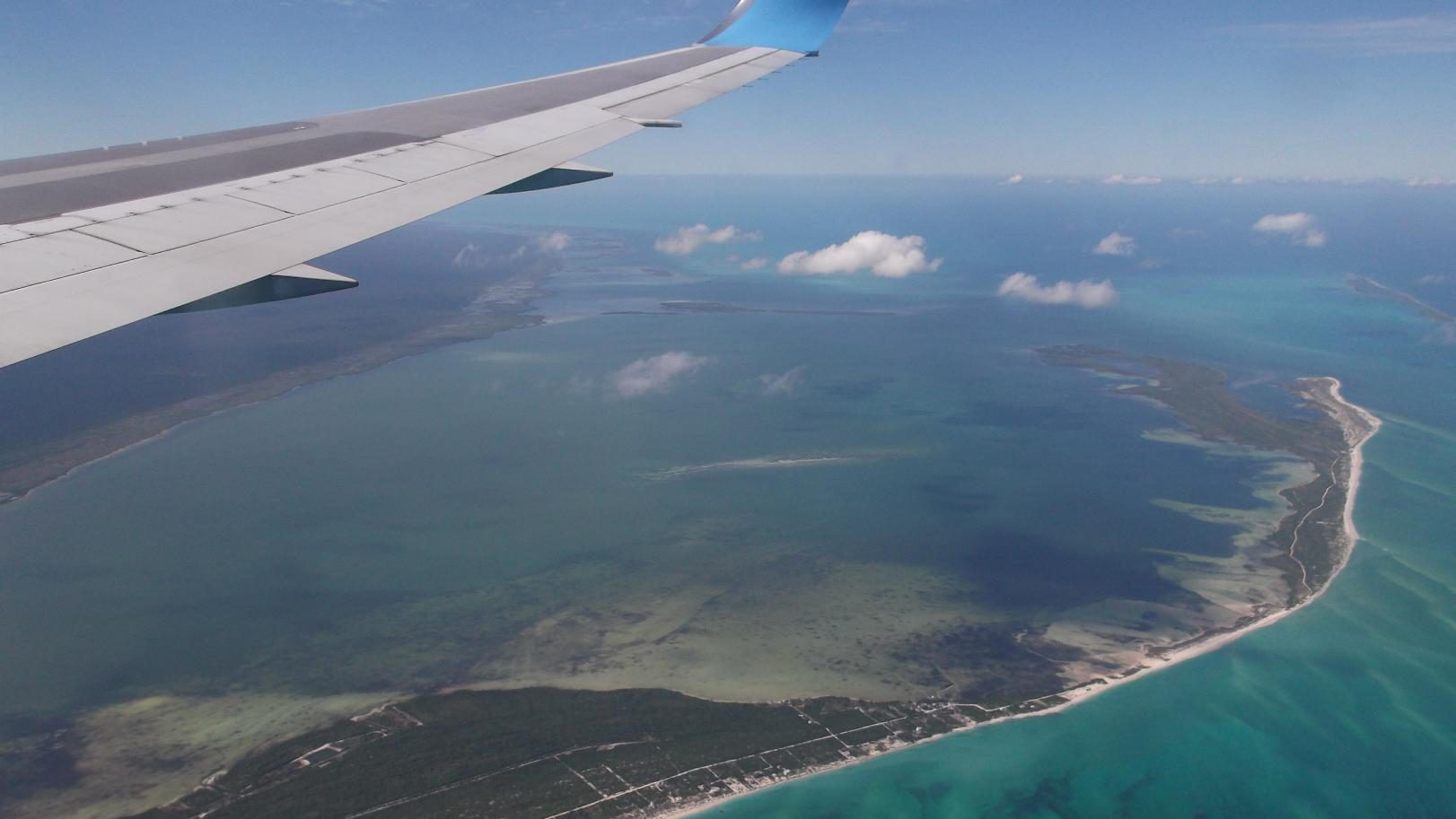rondreis mexico, vliegtuig vanaf boven