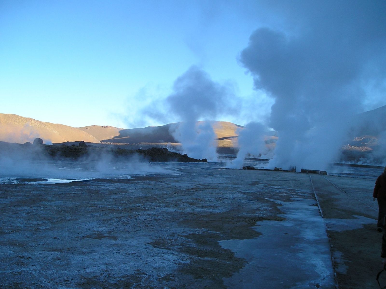 Rondreis Chili, San Pedro de Atacama, excursie stoom en zonsopgang bij Tatio geisers, geisers en stoom