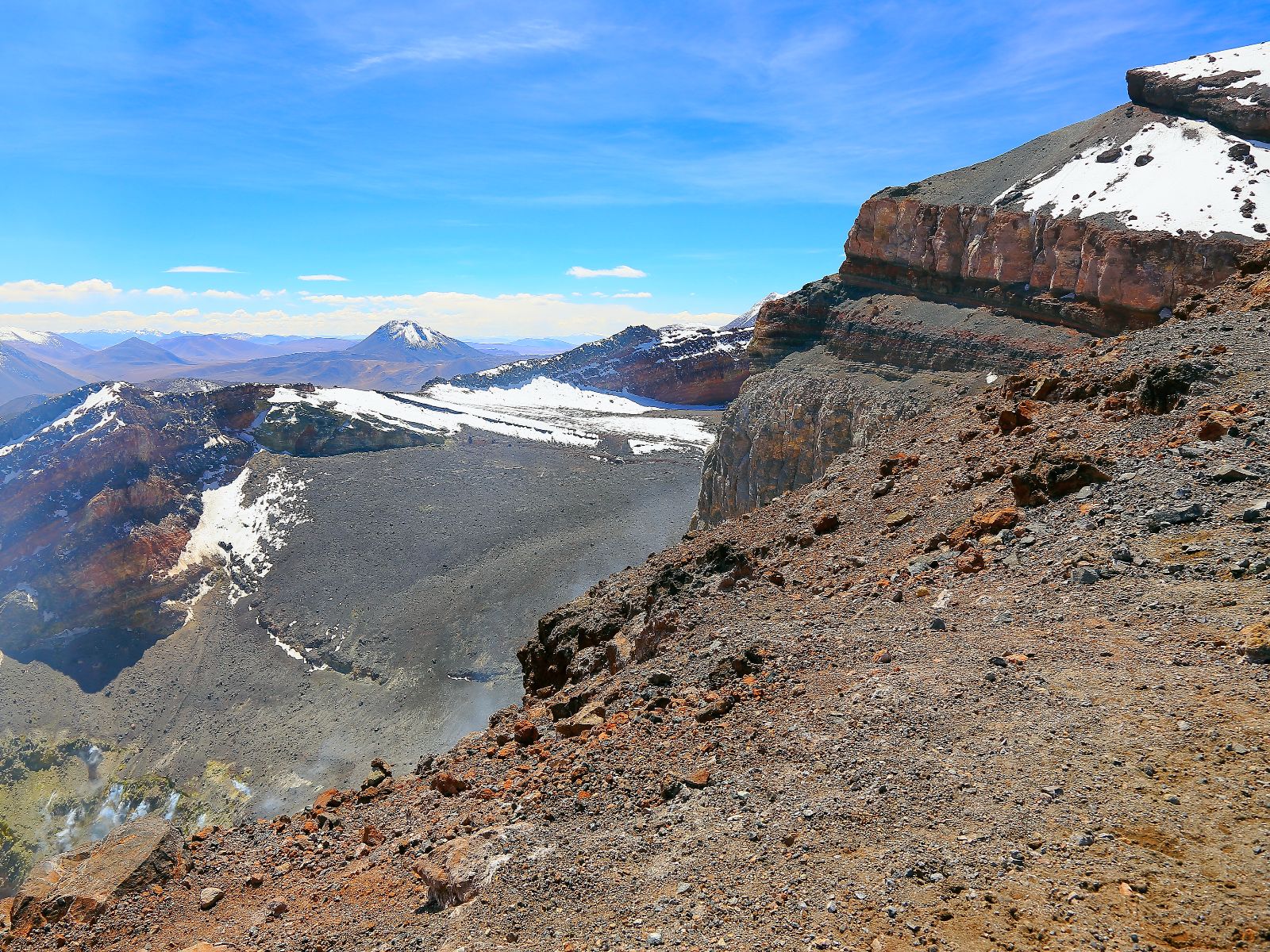 Rondreis Chili, San Pedro de Atacama, excursie vulkaanbeklimming Sairecabur of Lascar, Sairecabur uitzicht