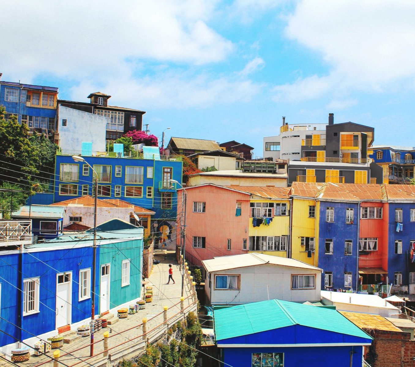 Rondreis Chili, Santiago de Chile, excursie dagtour naar kleurrijke havenstad Valparaíso, kleurrijke huizen