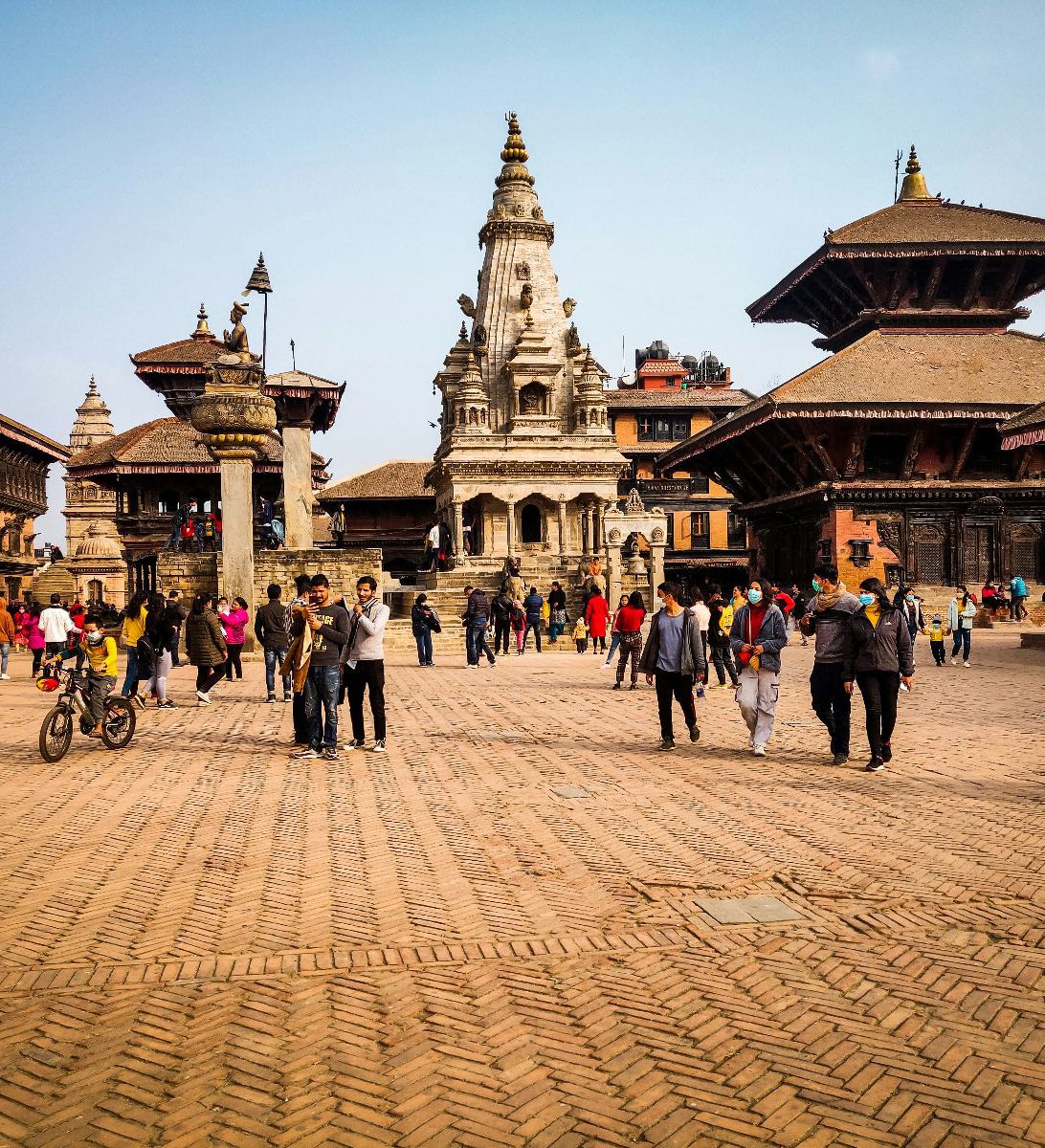 Rondreis Nepal, Bkaktapur, Plein van Bkaktapur