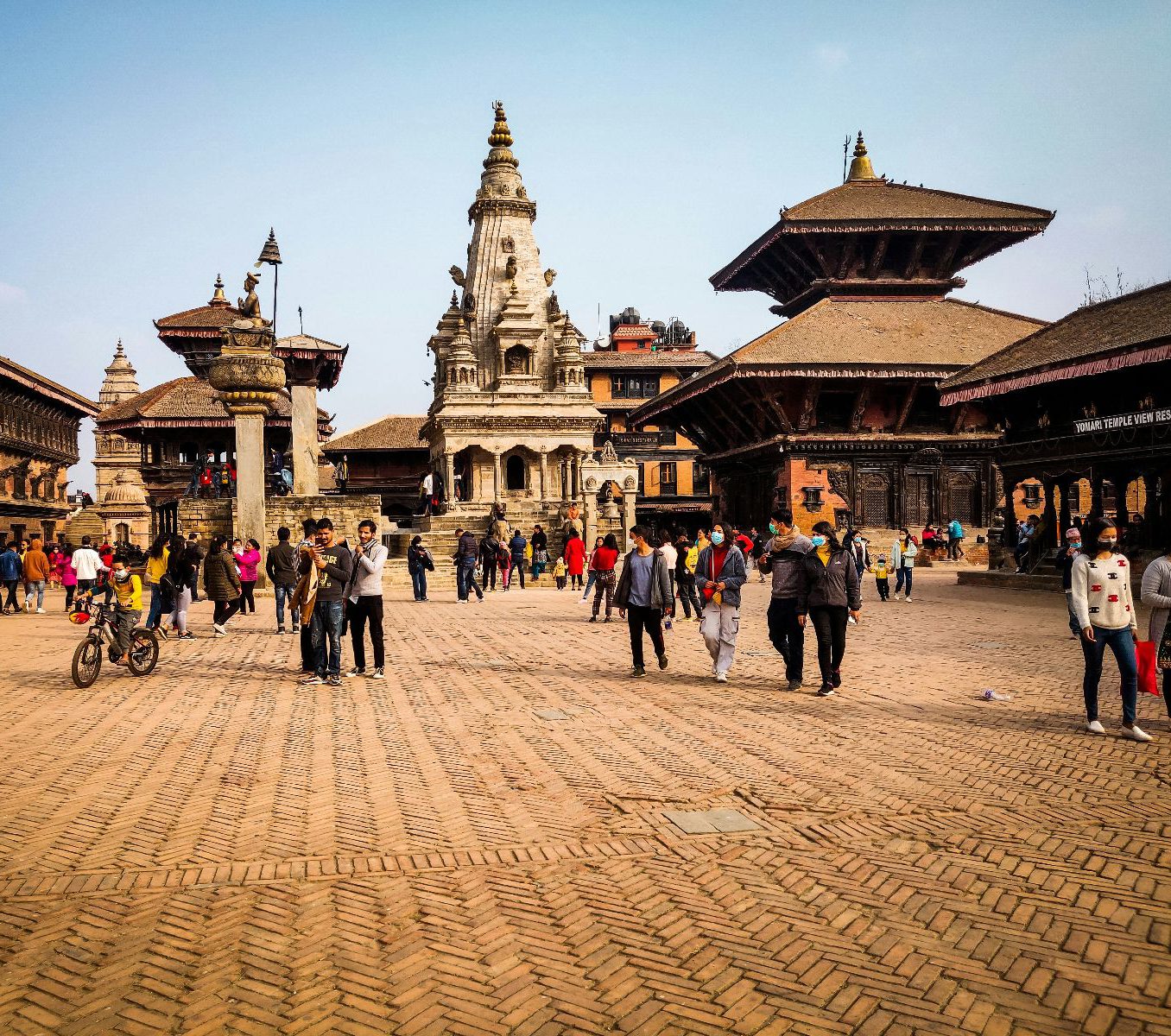 Rondreis Nepal, Bkaktapur, Plein van Bkaktapur