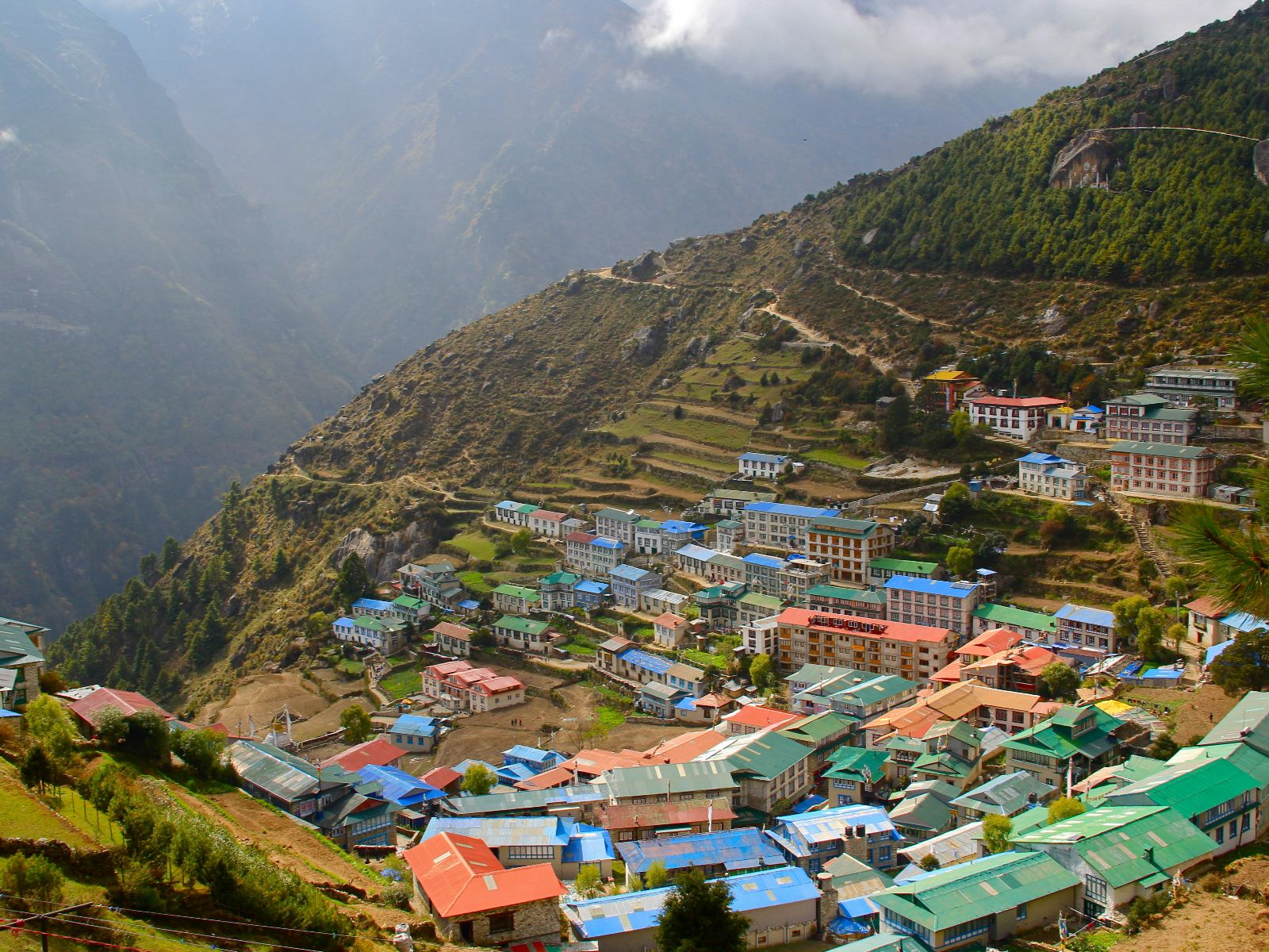 Rondreis Nepal, Evert Regio, Namche Bazaar dorp in de Everest Regio