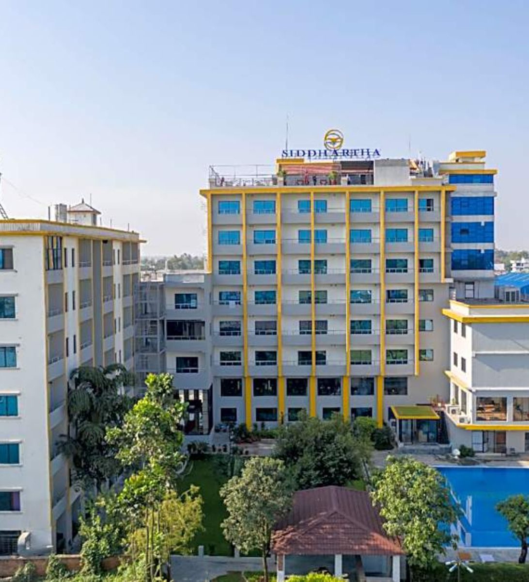 Rondreis Nepal, Nepalgunj, Hotel Siddharta, buitenzijde hotel