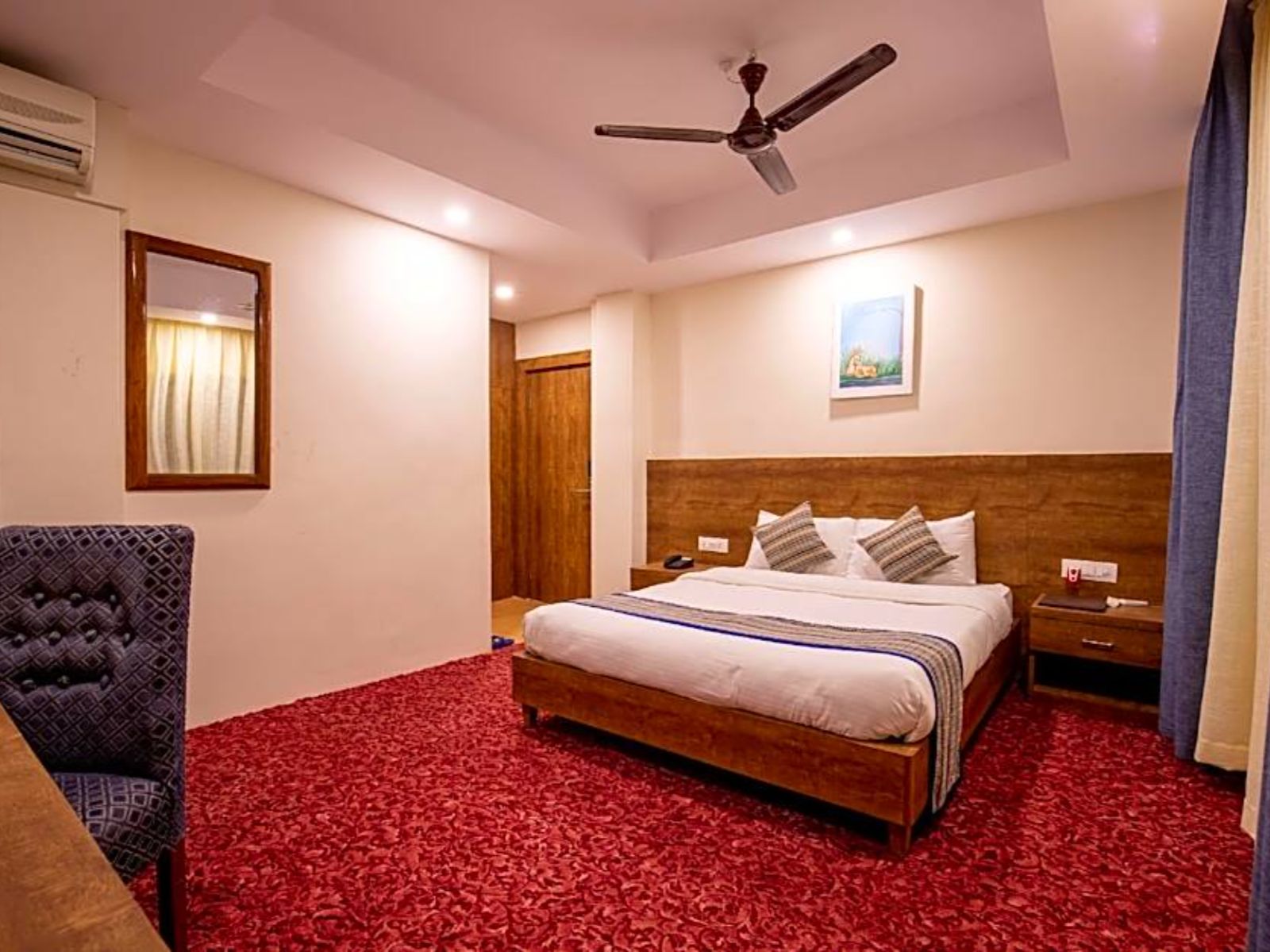 Rondreis Nepal, Nepalgunj, Hotel Siddharta, kamer bed