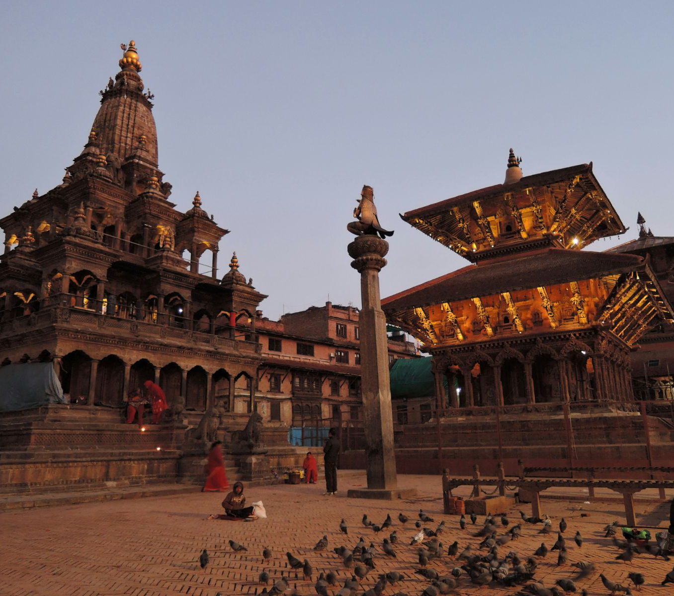 Rondreis Nepal, Patan, Plein van Patan