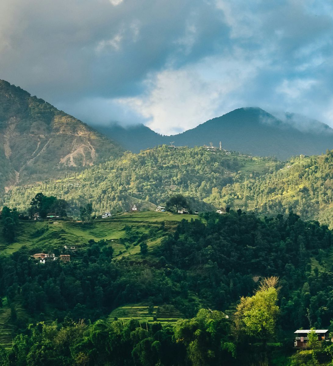 Rondreis Nepal, Tansen, Palpa, groene heuvels