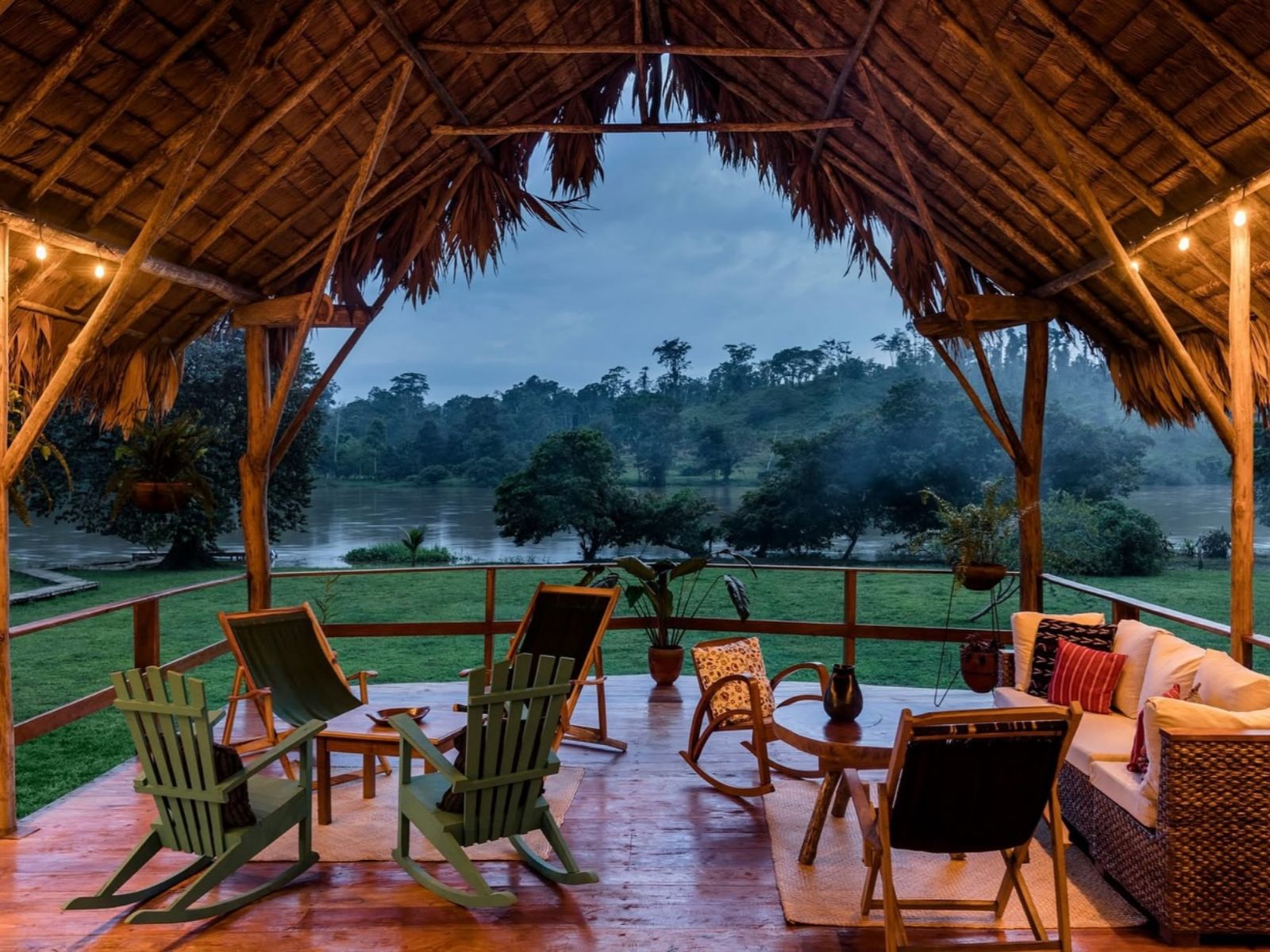 Rondreis Nicaragua, El Castillo, Guacimo Lodge, zitgedeelte hotel