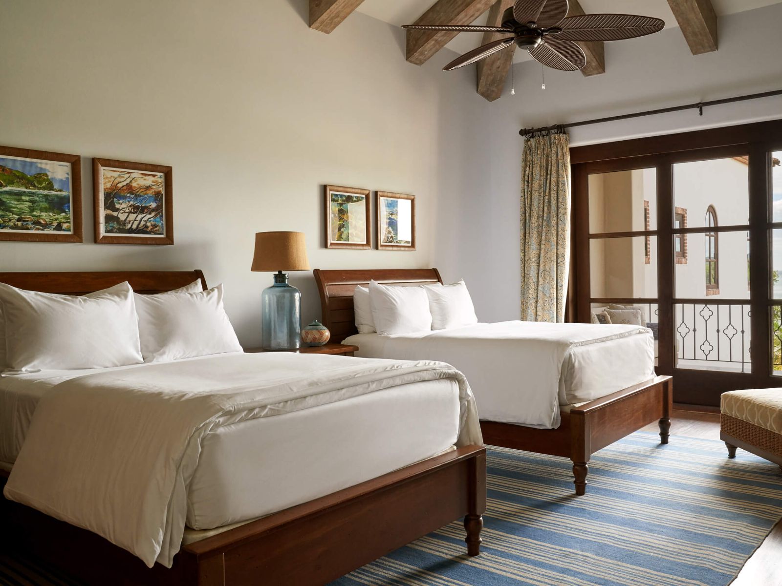 Rondreis Nicaragua, Popoyo, Rancho Santana, Twin Guest Room twin beds