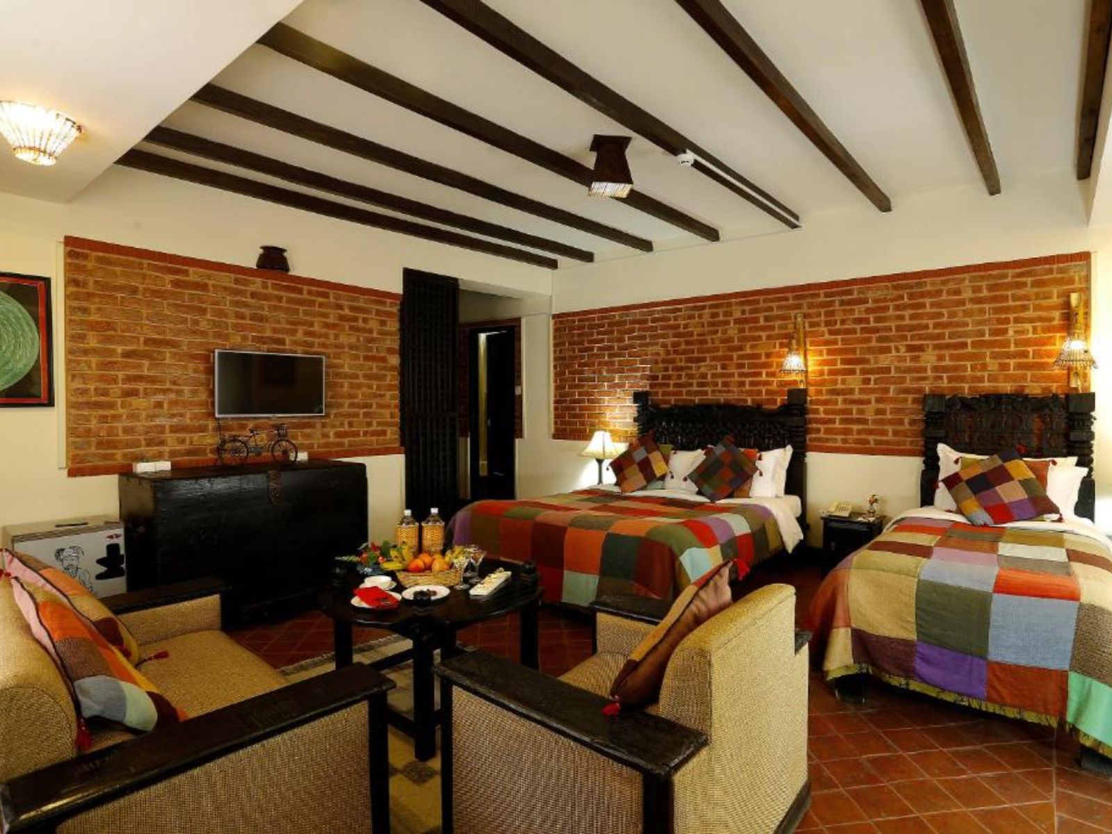 rondreis nepal, bhaktapur, hotel heritage, twin kamer