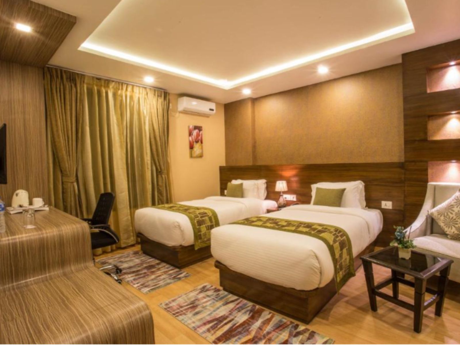 rondreis nepal, kathmandu, yatri suites and spa, twin kamer