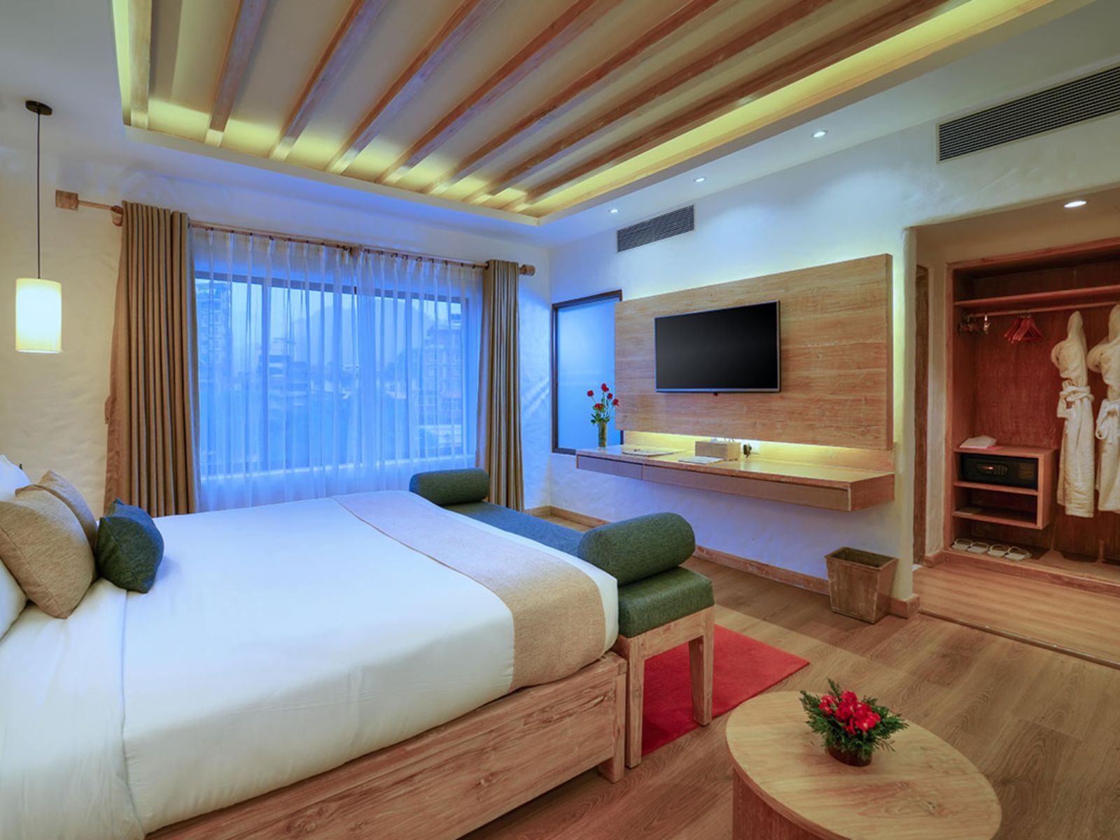rondreis nepal, pokhara, hotel barahi, tweepersoonskamer