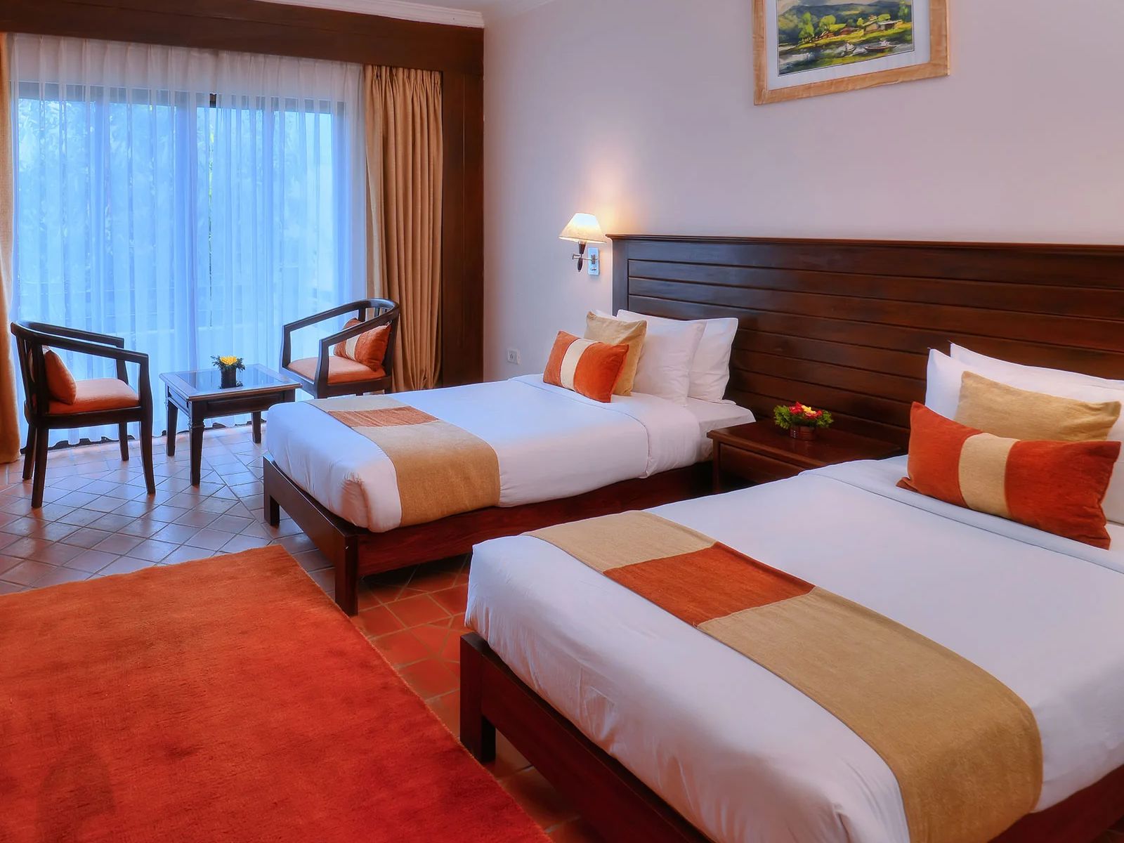 rondreis nepal, pokhara, hotel barahi, twin kamer