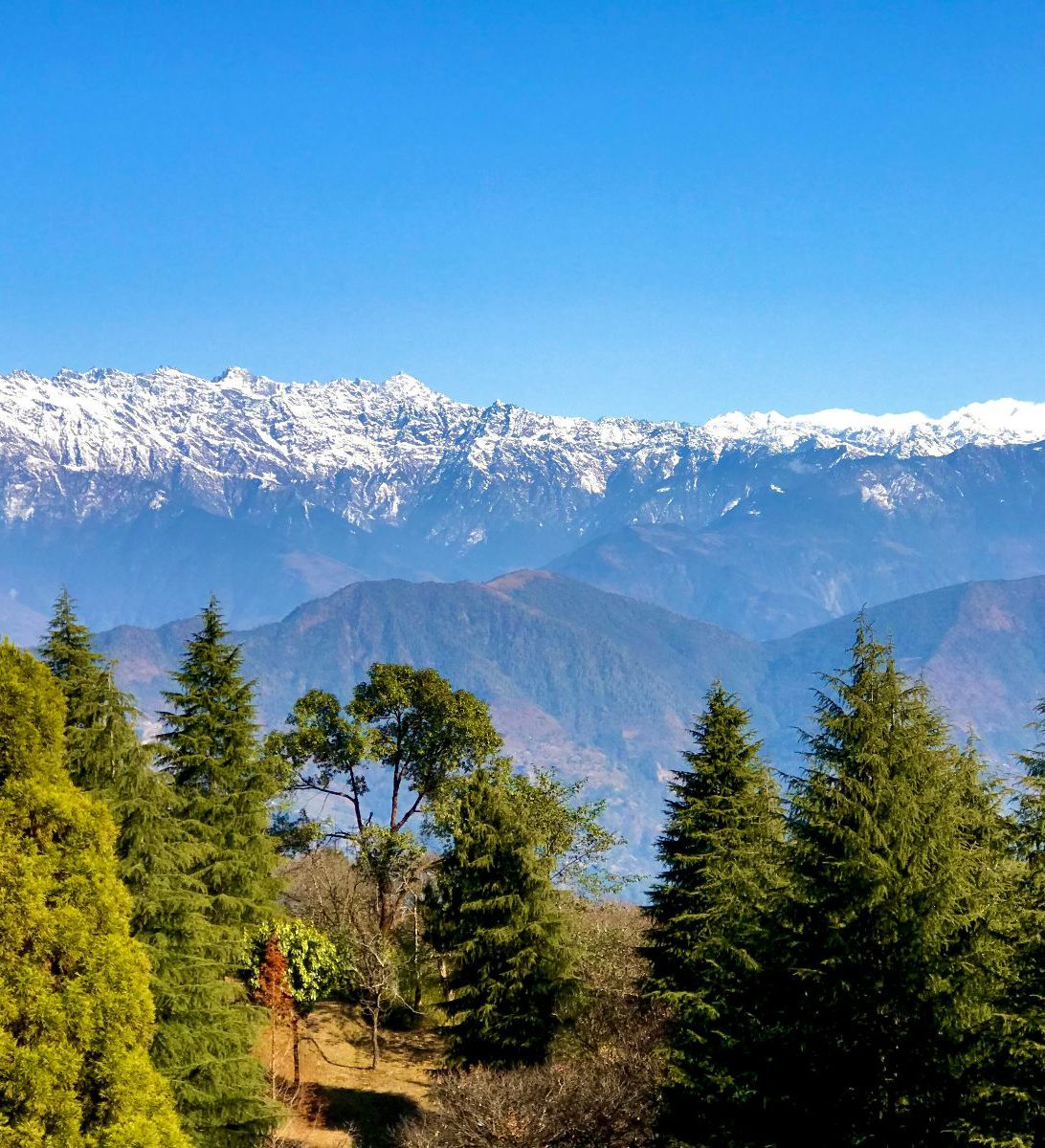 rondreis nepal, shivapuri nationaal park, uitzicht over himalaya