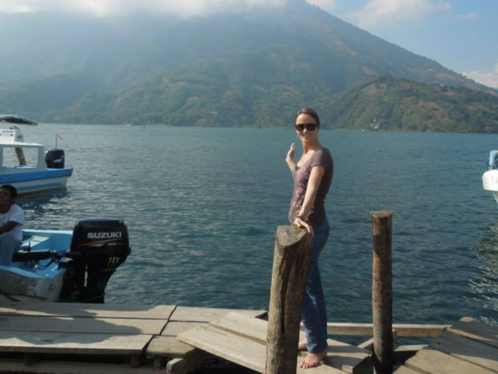 Guatemala excursie, Panajachel, excursie meer van Atitlán, Joanne meer van Atitlán