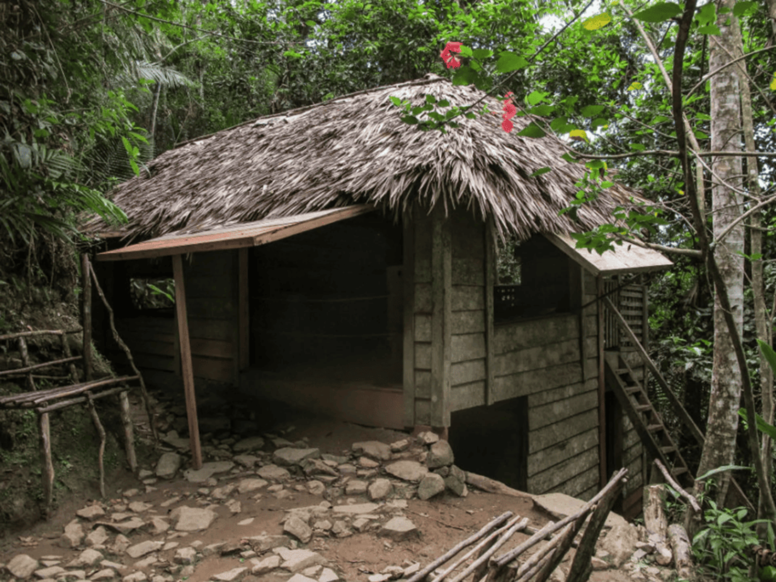 Rondreis Cuba, Sierra Maestra, excursie Trektocht Comandancia de la Plata,, hutje