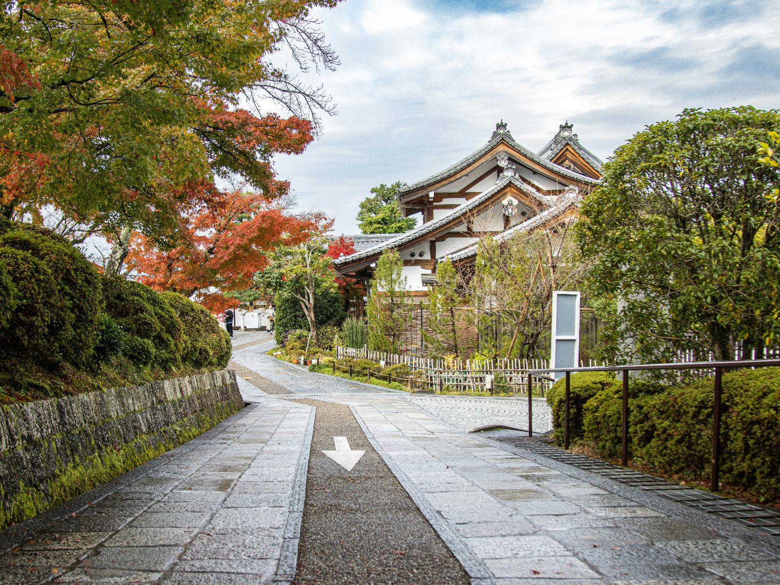 Rondreis Japan, Kyoto, excursie Kyoto fietstour, lege straat Kyoto