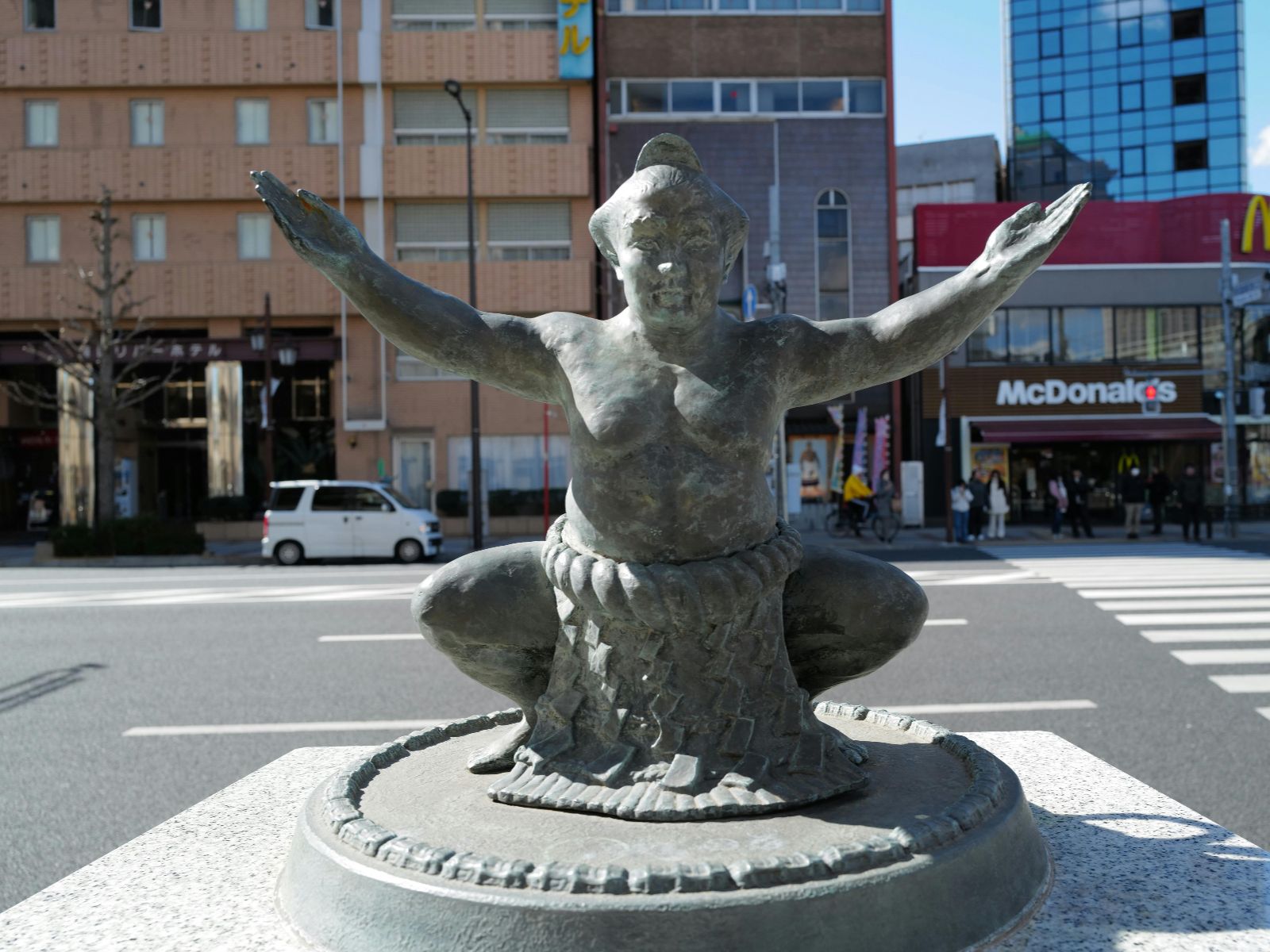 Rondreis Japan, Tokyo, excursie Sumo Tour, Standbeeld sumo